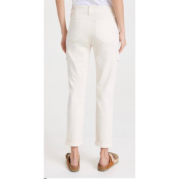 Paige Christy Mid-Rise Straight Cargo Pants Size: 29 Color: Quartz Sand - Picture 2 of 11